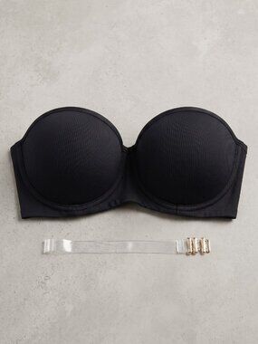 NIP Black Convertible Strapless Underwire Bra Size 36C (80C)